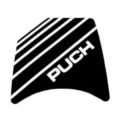 Aufkleber schwarz Puch für Lampenspoiler 020367/020349