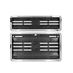 Kennzeichenrahmen SWISS KLICK Hochformat chrom