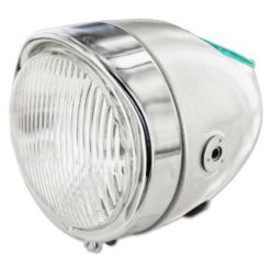 Eier-Lampe rund Ø103mm silber/grau-chrom seitliche Befestigung