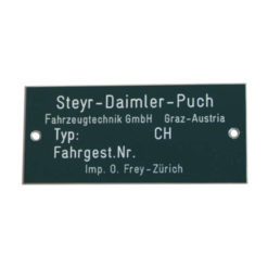 Typenplakette Puch Maxi CH (leer)