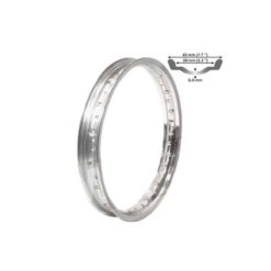 Felge 16x1.2 Zoll (45mm) 36 Loch à 5.8mm, verchromt