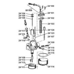 Düsenstock 2.20 Bing SRE und SRA Vergaser für (3,5 mm Düsen)