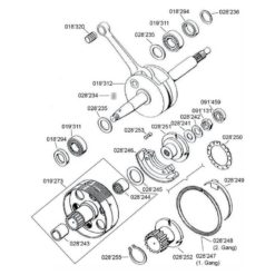 Unterlegscheibe bei Kupplungsnabe Tomos