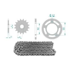 Kettenkit 13 x 47 / 428 ohne O-Ring (K1359) Stahl (verstärkt 428