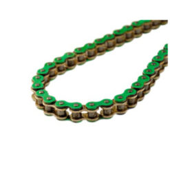 Kette 420 YBN 420 134L, verstärkt, ohne O-Ring, grün