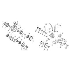 Zahnrad 34Z Ausgleichswelle Minarelli AM6 (Nr. 9)