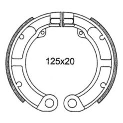 Bremsbacken Piaggio Vespa 50 hinten (125x20cm)