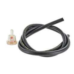 Benzinschlauch 5x9mm schw. 1m mit konisch. Filter (Ø 6mm)