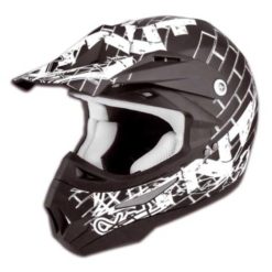 Helm Cross poly street schwarz/weiss Grösse XXL