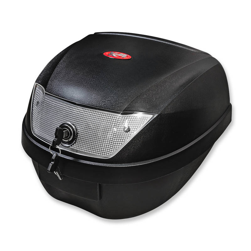 Top Case KXM WR 28 Liter schwarz/weiss inkl. Halterung