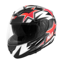 Helm Integral Noend rot-schwarz mit Sonnen-Innenvisier S
