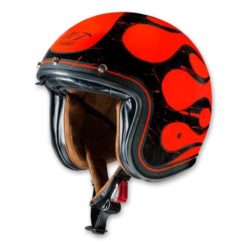 Jet Helm Retro LE MANS II SV Flaming Glanz orange (Grösse S)