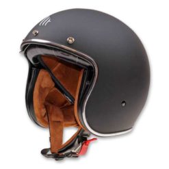 Jet Helm Retro LE MANS II SV Mat schwarz (Grösse M)