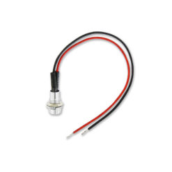 Glühlampe LED mini zum schrauben chrom/rot