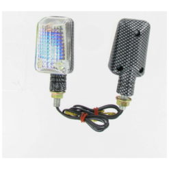 Blinkerset Vicma Quadra carbon/klar kurz CE