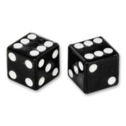 Ventildeckel Würfel schwarz/weiss 2 Stk.