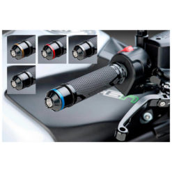 Lenkerendzapfen Puig mit Farbring Kawasaki Alu (2 Stk)