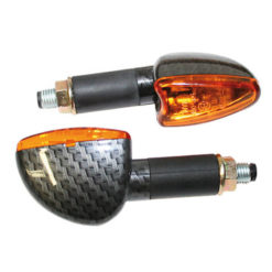 Blinker SHIN YO ARROW lang, carbon-look/orange E-Hom