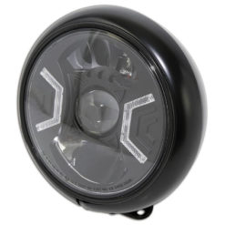 Scheinwerfer LED HIGHSIDER HD-STYLE TYP 2 210mm, schwarz m.E-Hom