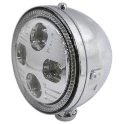 Scheinwerfer LED HIGHSIDER ATLANTA (U) 145mm, chrom E-Hom