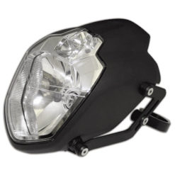 Scheinwerfer HIGHSIDER URBAN 190mm, schwarz HK 35-37mm E-Hom
