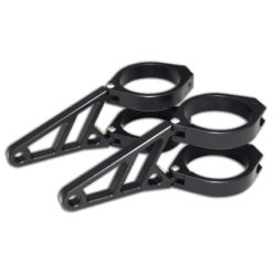 Scheinwerferhalter HIGHSIDER CNC Alu, kurz, schwarz Ø38-41mm