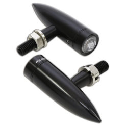 Blinker LED HIGHSIDER MONO BULLET LONG schwarz/transparent E-Hom