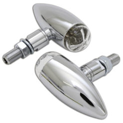 Blinker LED HIGHSIDER MICRO BULLET chrom/transparent E-Hom