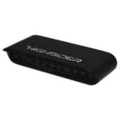 Blinker LED HIGHSIDER STRIPE ALU schwarz/getönt E-Hom