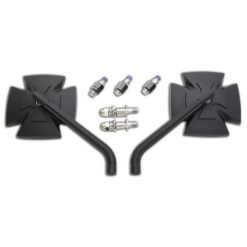 Rückspiegel HIGHSIDER IRON CROSS Paar, schwarz E-Hom