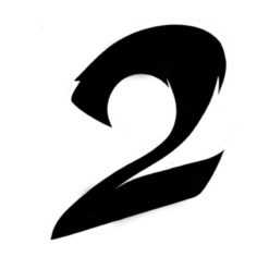 Kleber Nr.2 schwarz 9 cm hoch