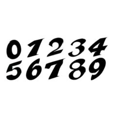 Kleber Nr.8 schwarz 9 cm hoch