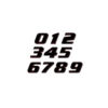 Aufkleber Startnummer 3, Grösse 115mm, schwarz