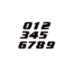 Aufkleber Startnummer 8, Grösse 115mm, schwarz