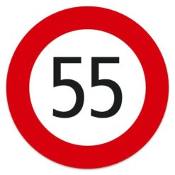 Geschwindigkeits - Kleber 55 km/h zu 342220
