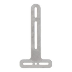 Halter/Halterung T Rückstrahler Inox 150x75x2mm gerade H20.5mm