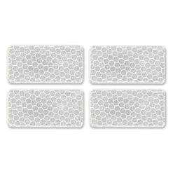 Rückstrahler (Katzenauge) 50x25mm rechteckig weiss zum kleben