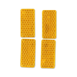 Rückstrahler 50x25mm rechteckig orange zum kleben (4 Stück)