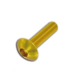 Flachkopfschraube M6x15mm gold (6 Stück)