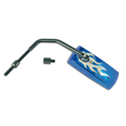 Rückspiegel links/rechts TNT blau eloxiert/Flamme chrom