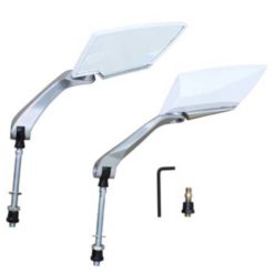 Rückspiegel X-Run2 weiss/alu CE (Paar)