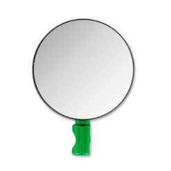 Lenkerendspiegel homologiert, schwarz/grün, Immatrikulation ->16