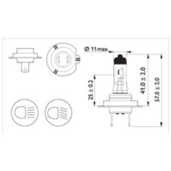 Glühlampe H7 12V 55W Philips Vision