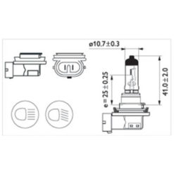 Glühlampe H8 12V 35W Philips