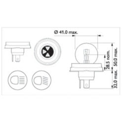 Glühlampe P45t-41 12V 45/40W Philips