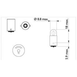 Glühlampe BA9s 12V 3W Philips