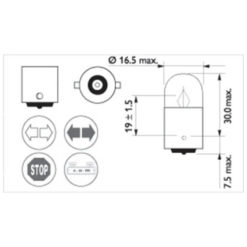 Glühlampe BA15s 12V 5W Philips