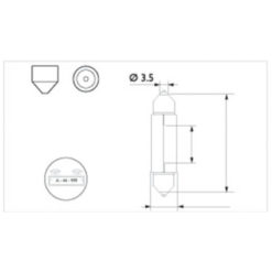 Glühlampe Soffitte 35mm 12V 5W Philips 37mm