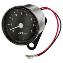 Drehzahlmesser Ø60 mechanisch schwarz matt Cafe Racer