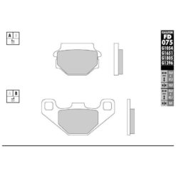 Bremsbelag Galfer Semi-Metal (Paar)